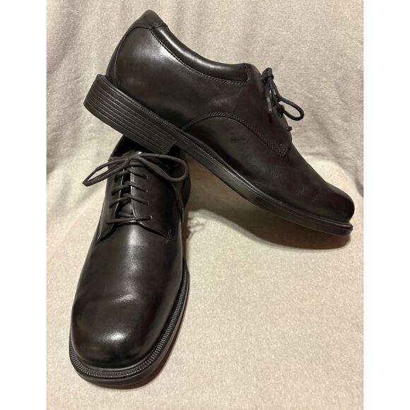 Rockport Men’s Size 10.5 Wide Black Leather Oxfords Dress Business Shoes EUC main image 6